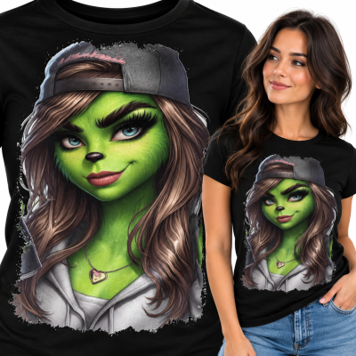 KOSZULKA DAMSKA ŚWIĄTECZNA  GRINCH WOMEN
